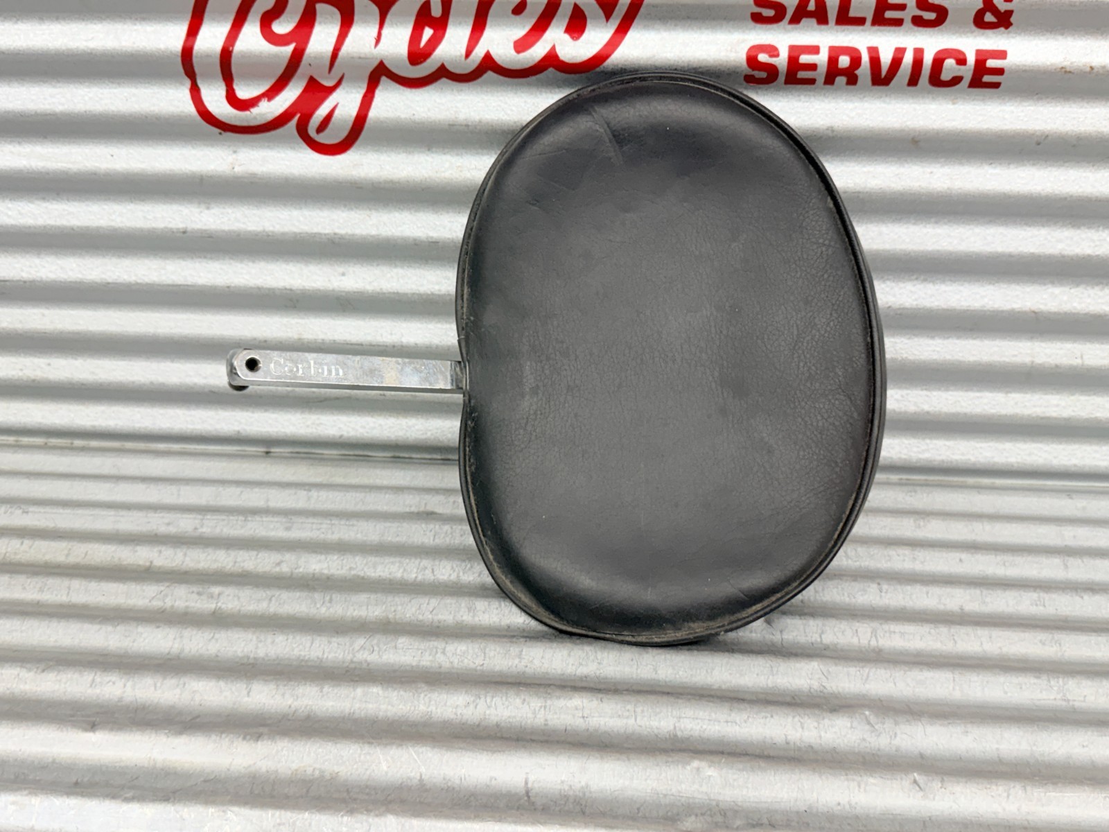 Genuine Corbin Motorcycle Seat Backrest 5/8 Square Stem Black Leather