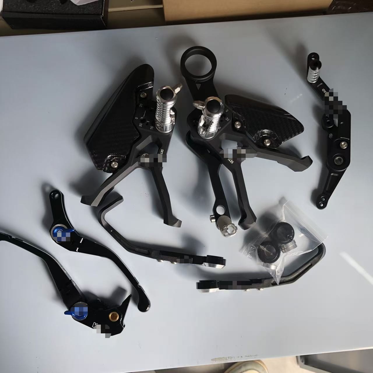 Hand Brake Clutch Lever & Protector & Rearset footpeg For BMW S1000RR 2020-2024