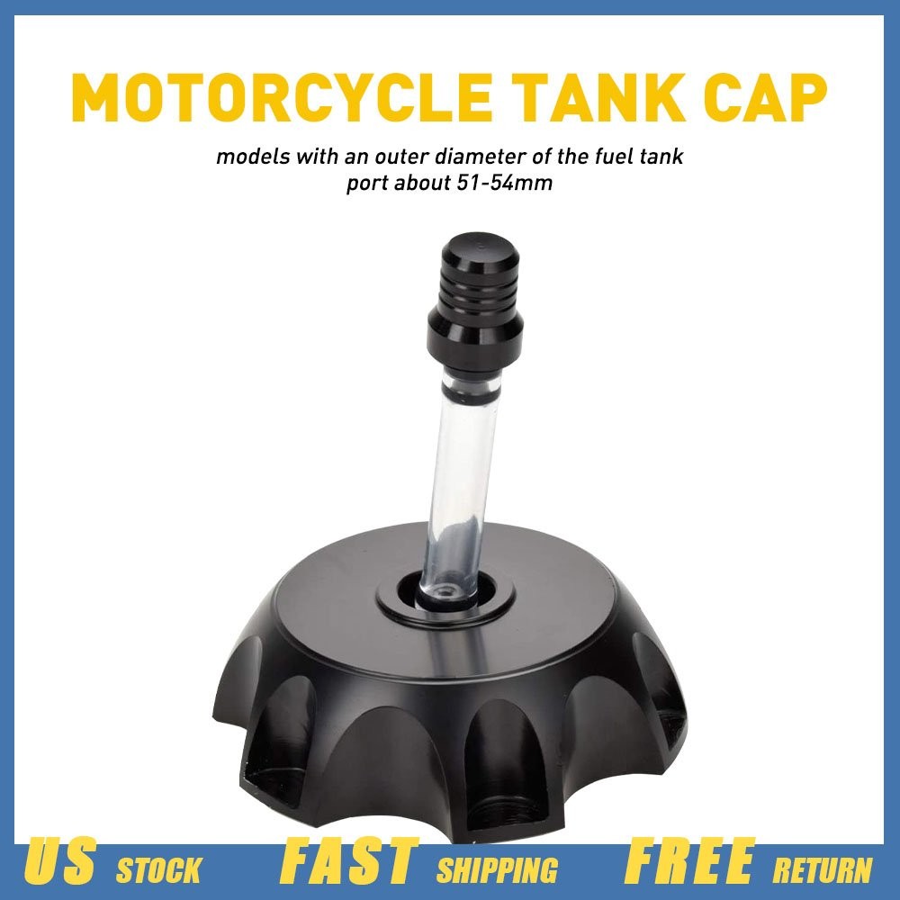 52mm Motor Motorcycle Gas Fuel Tank Cap Vent Valve Air Breather Tube Pit Pipe 1x