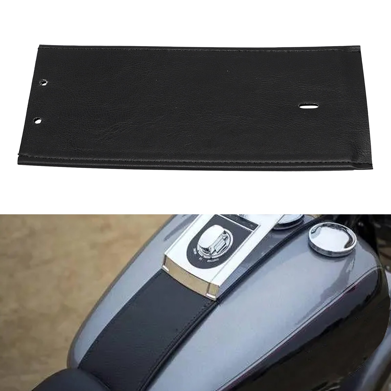 Plain PU Leather Gas Tank Panel Bib Smooth For Harley Heritage Softail Springer