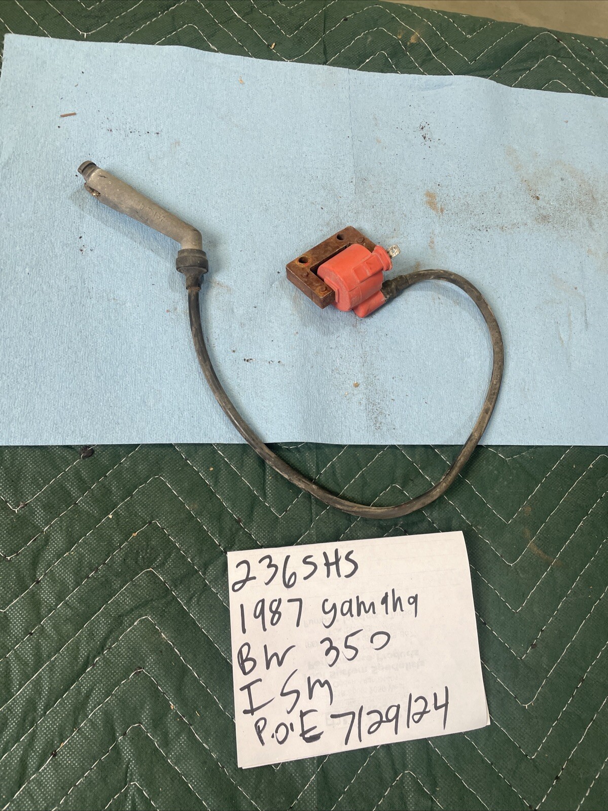 1987 Yamaha BW 350 ignition coil spark plug wire OEM 236