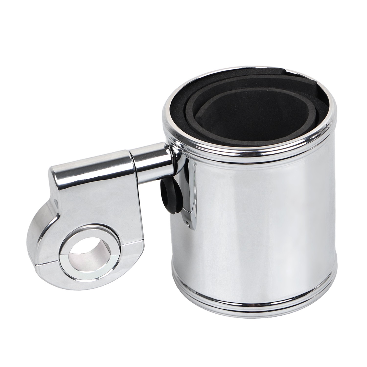 Chrome Drink Cup Holder For Harley 1″ Handlebar Heritage Softail Fat Boy FLSTF