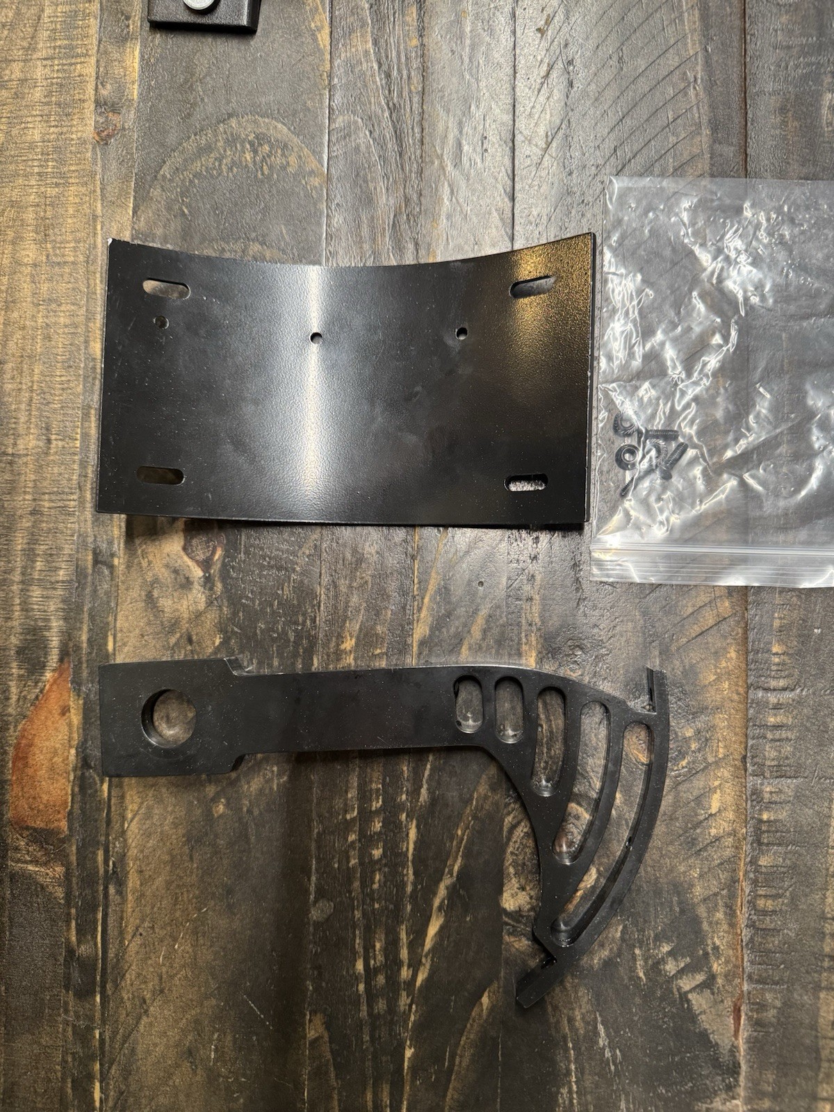 SUNPIE Black Motorcycle Curved Side Mount License Plate Bracket Fits Sport Bike