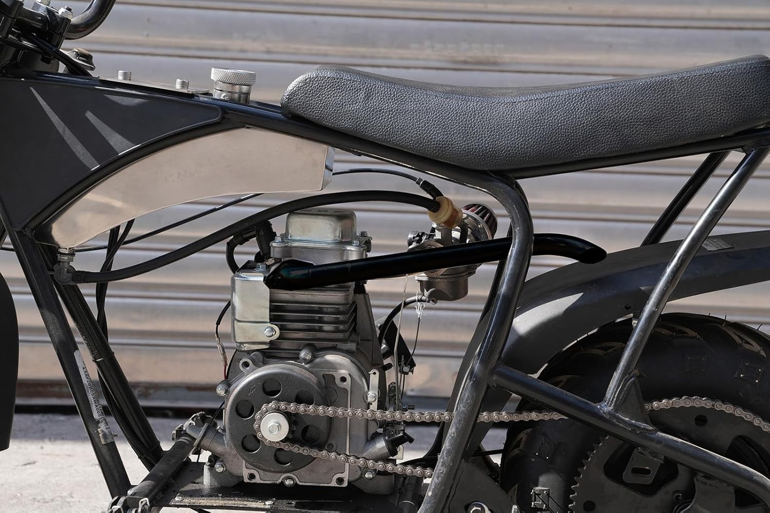 JMCH Black Exhaust Header Pipe for Hoverheart MB001 Lifan 79cc 105cc Mini Bike