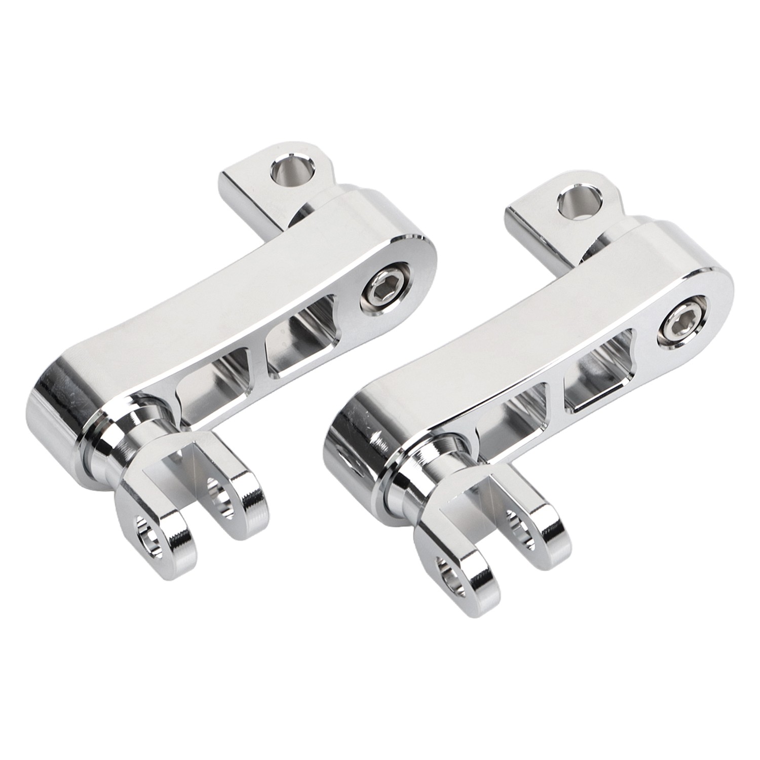 Chrome Foot Peg Extensions Mount For Harley Dyna Wide Glide FXDWG Fat Bob FXDF