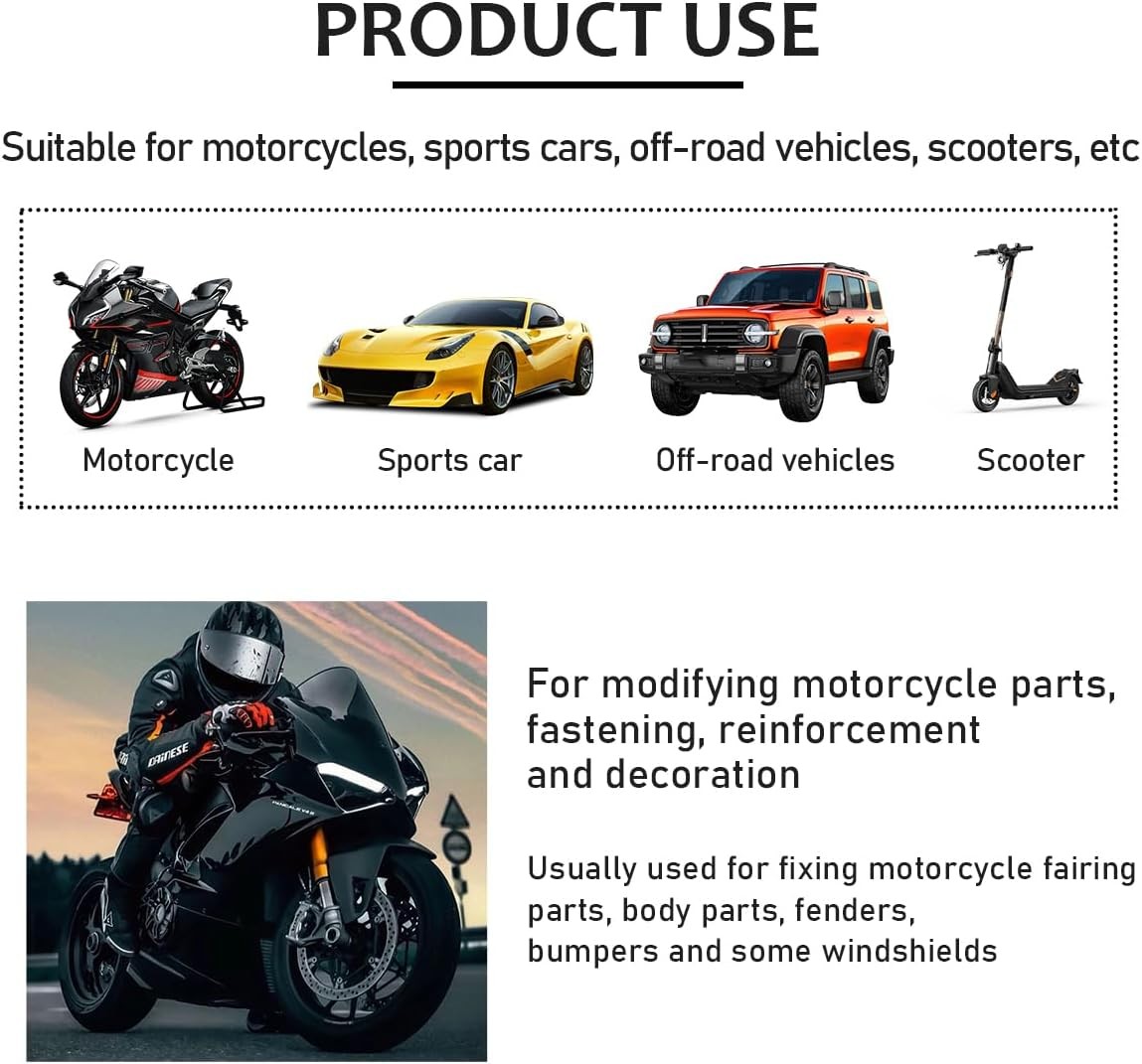 10 PCS Aluminum Alloy Windshield Mounting Bolt Screws Kit Motorcycle Fairings