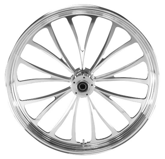 New 21×2.15 Polished ManhattanDual Disc Front Wheel For Harley Davidson Custom