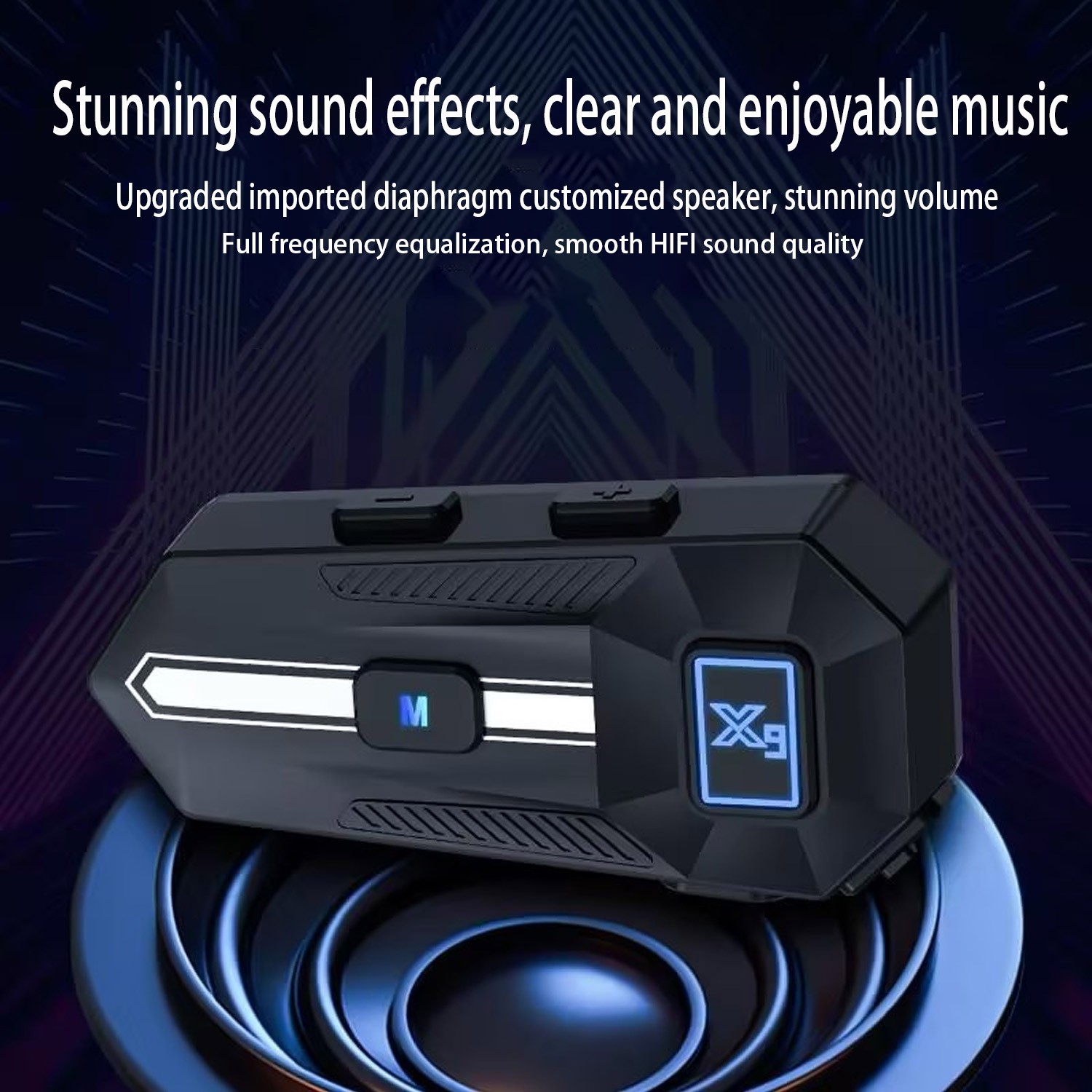 US Motorcycle Helmet Headset Bluetooth 5.3 Wireless Headphone Speaker Hands-Free