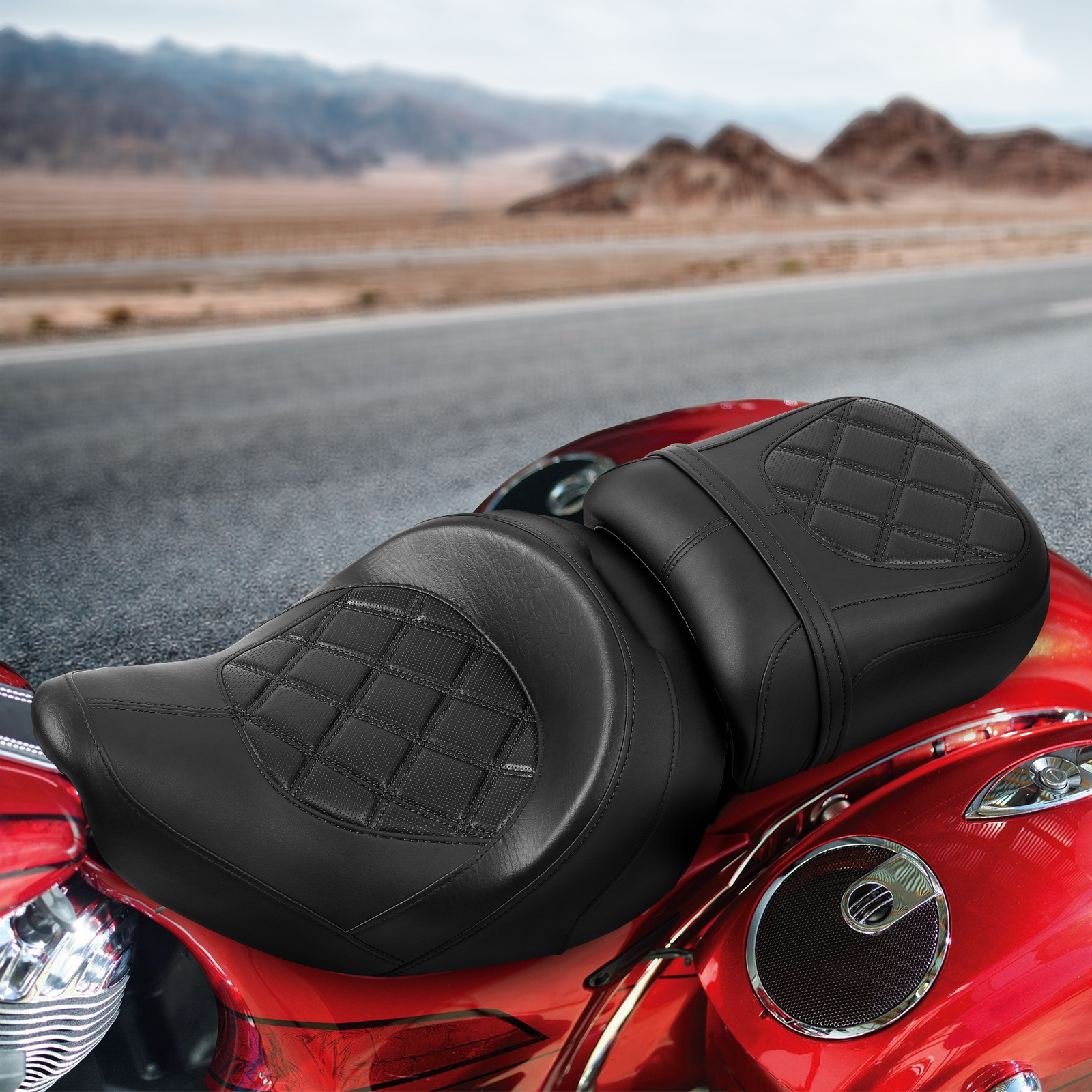 Black Driver & Passenger Seat Fit For Indian Chieftain 2014-23 Chief Dark Horse