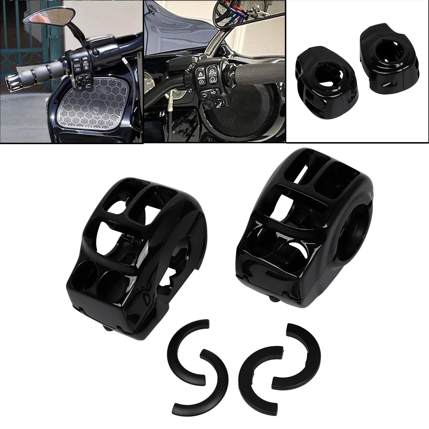 Gloss Black Handlebar Control Switch Housings For Harley 2014-2023 Touring Trike