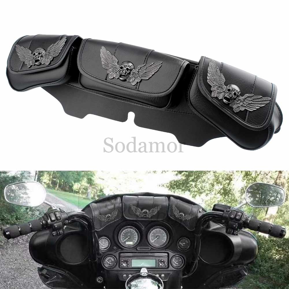 Windshield Fairing Bag For Harley FLHTC FLHX FLHTK FLHTCU Electra Street Glide