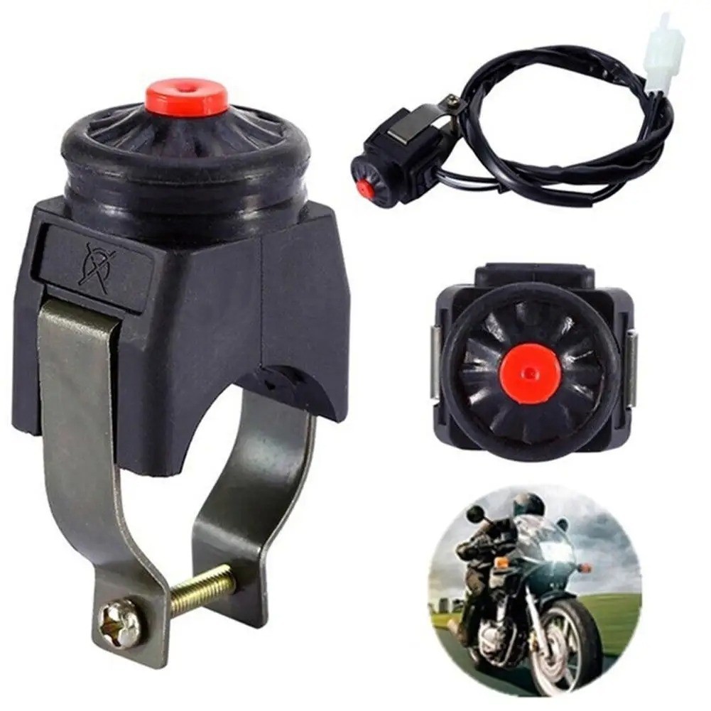 Motorcycle Kill Switch Red Push Button 22mm Handlebar ATV Dirt Bike Horn