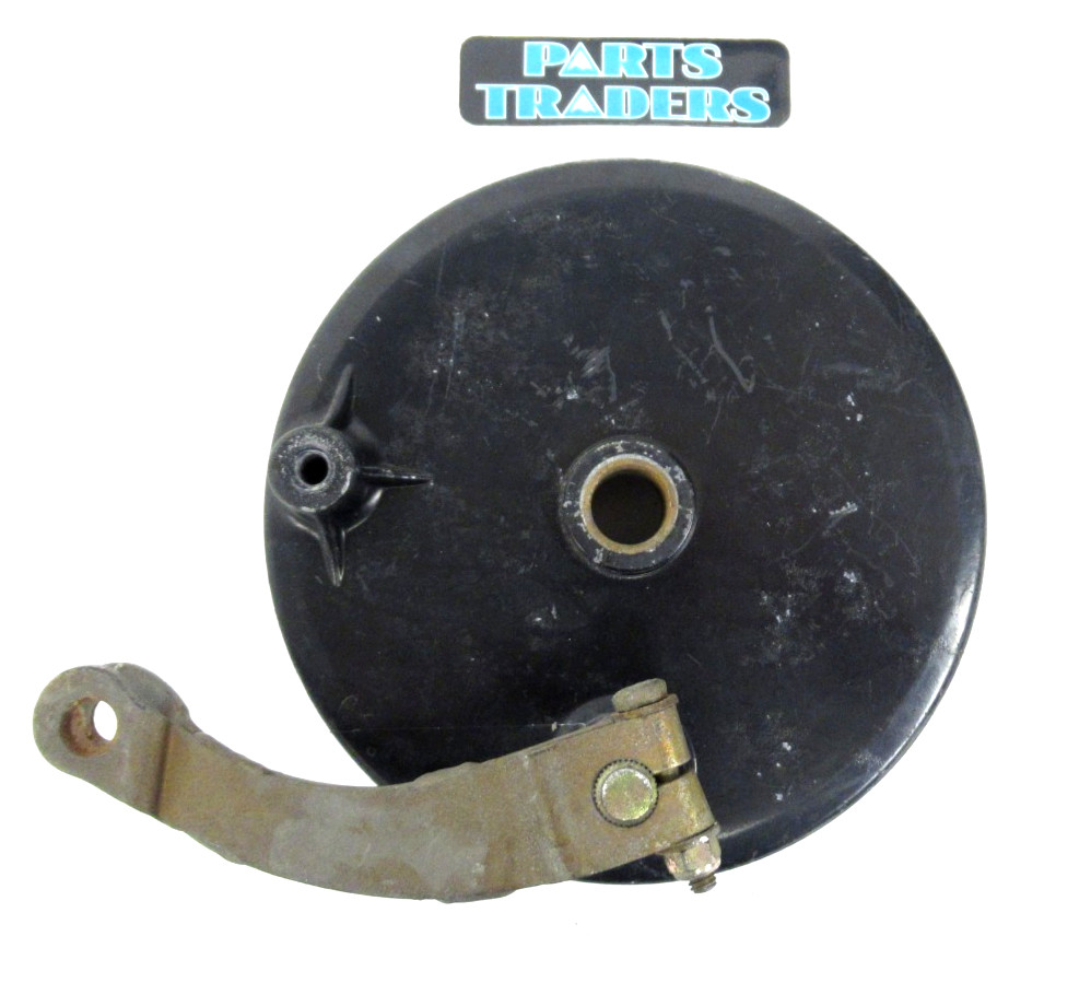 Vintage Can-Am Front Brake Backing Plate Assembly With Shoes M-236