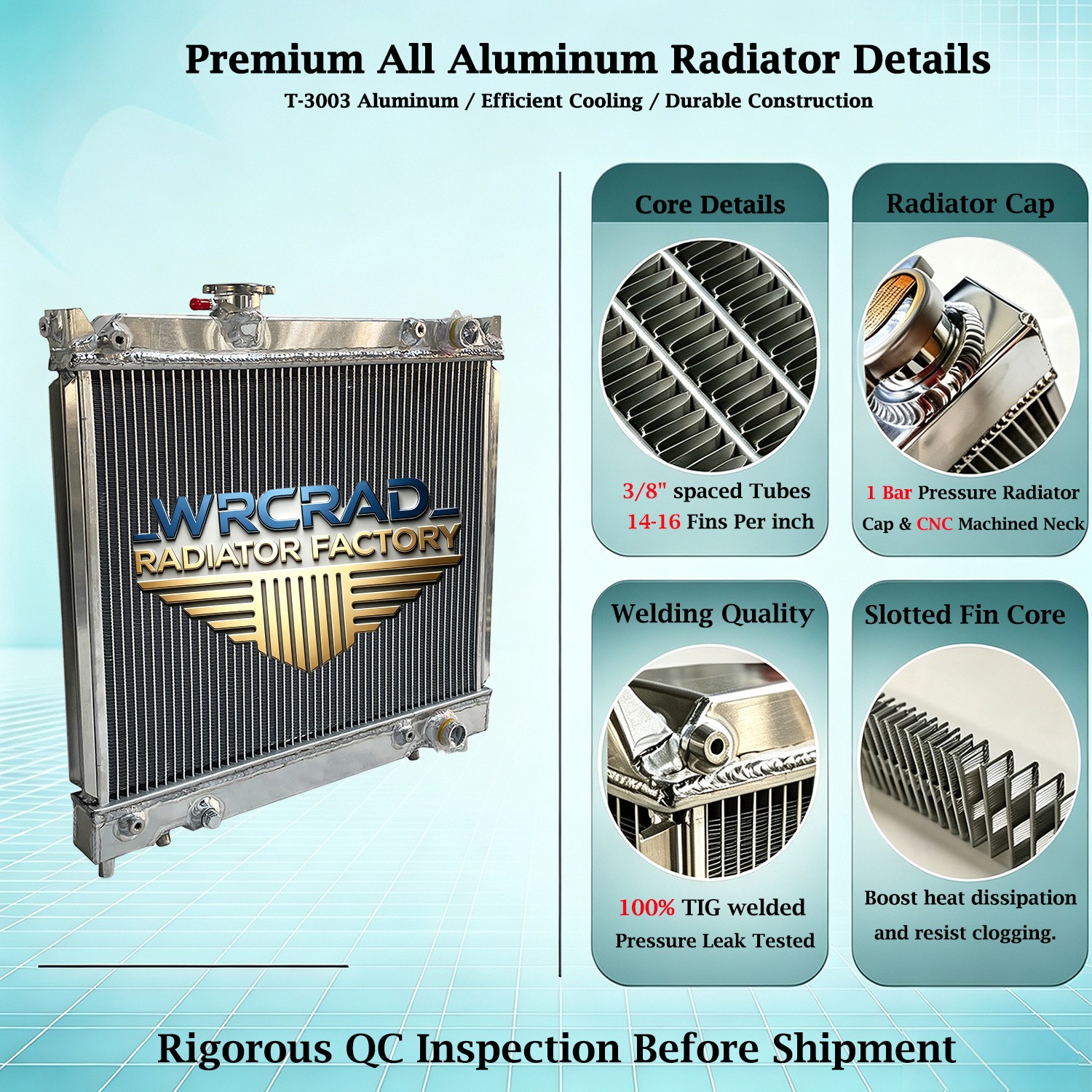 Full Aluminum Radiator for Kawasaki KXF 250 KX250F 2011-2016 2015 2014 2013 2012