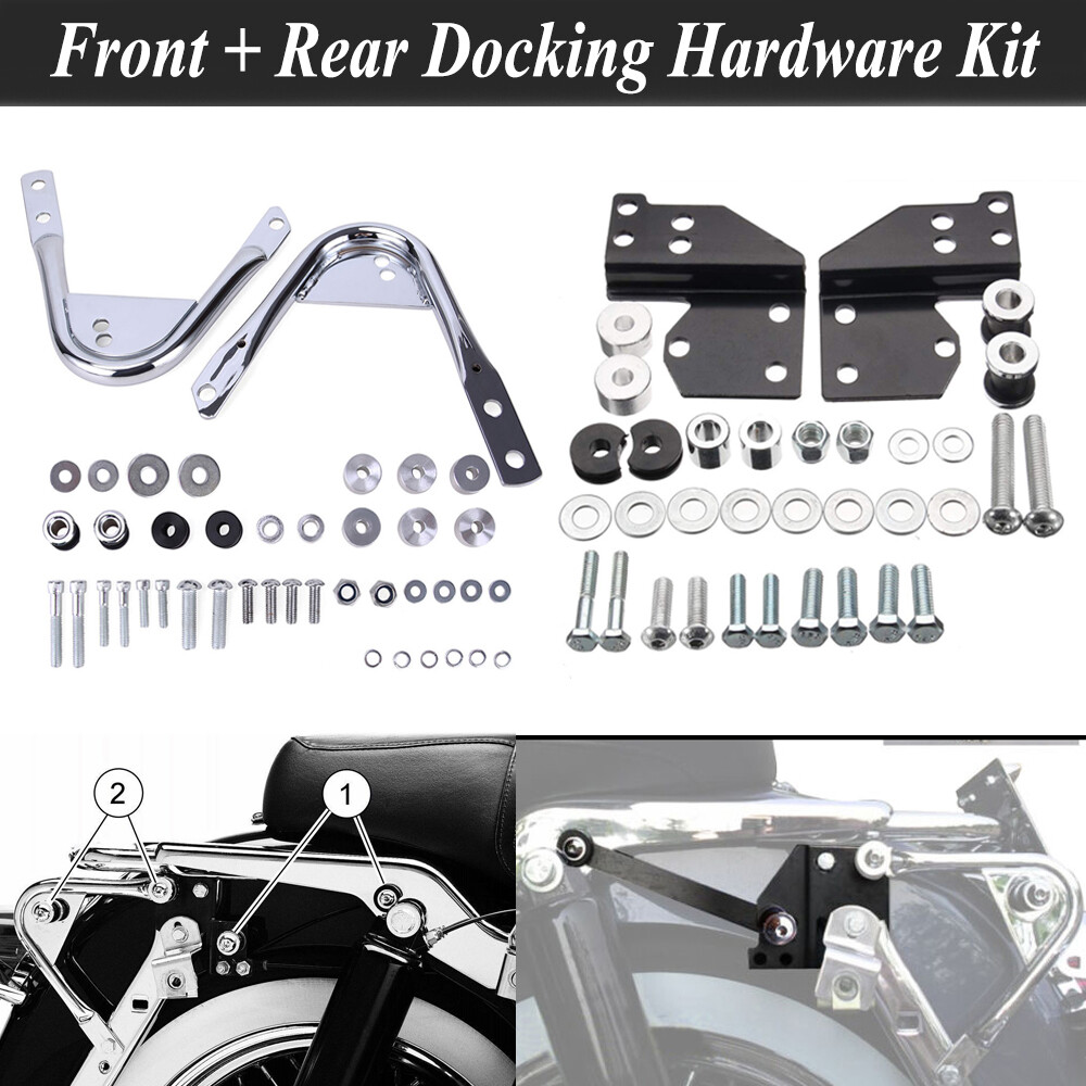 For 97-08 Harley Touring Quick Release Backrest Sissy Bar Docking Hardware Kits