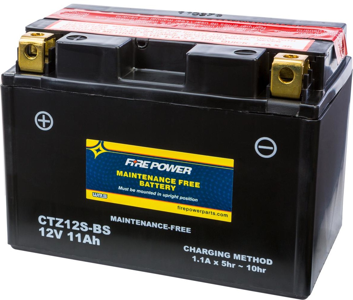 WPS Fire Power CTZ12S-BS Maintenance Free Battery CTZ12S-BS for Honda/Yamaha/BMW
