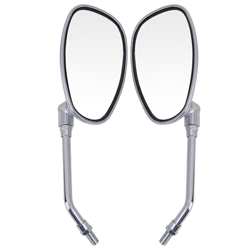 For Kawasaki Vulcan VN 500 800 900 1600 Chrome Rectangle Motorcycle Mirrors 10MM