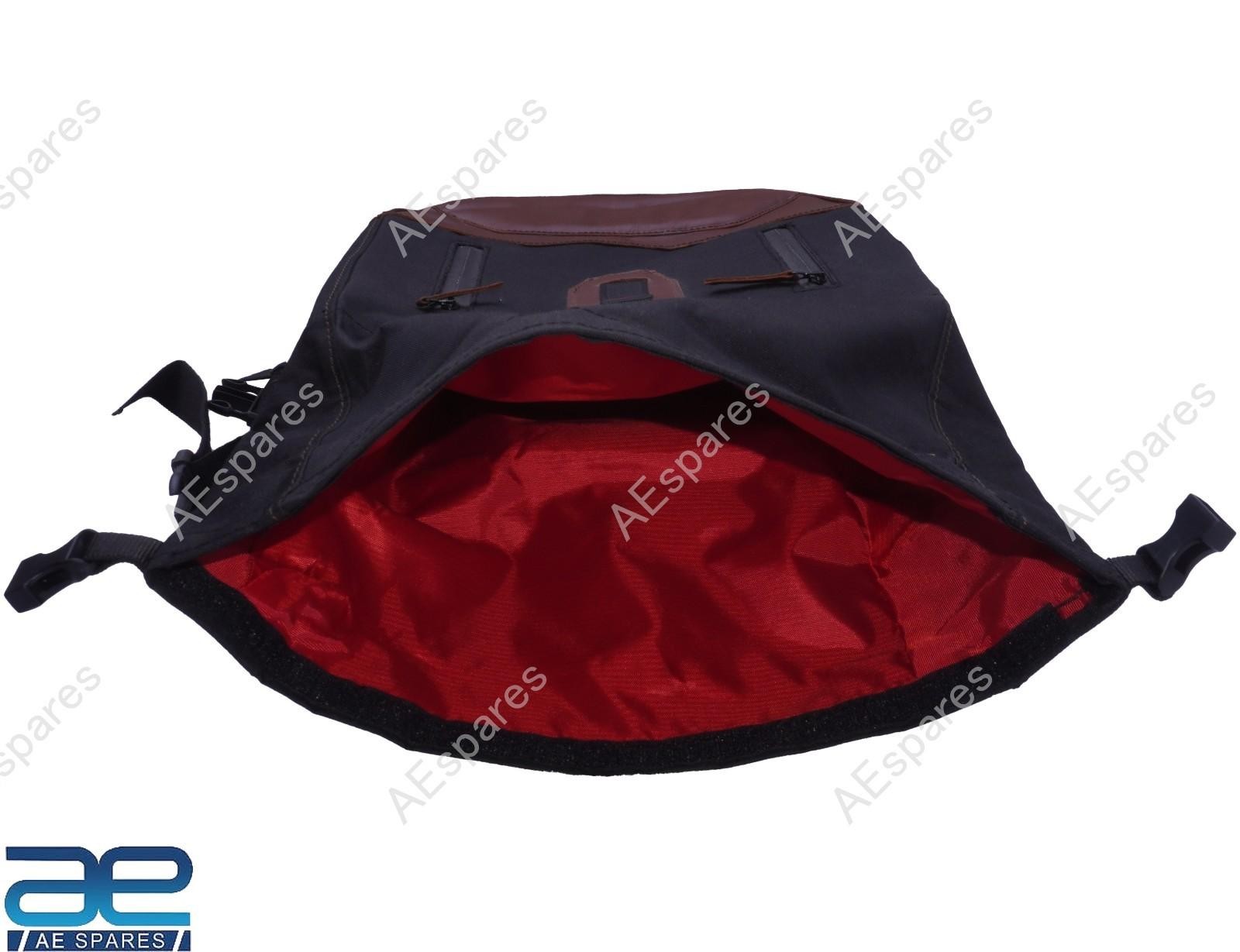 Touring Pannier Bags Pair Black & Brown Color For Royal Enfield Hunter 350 @WE