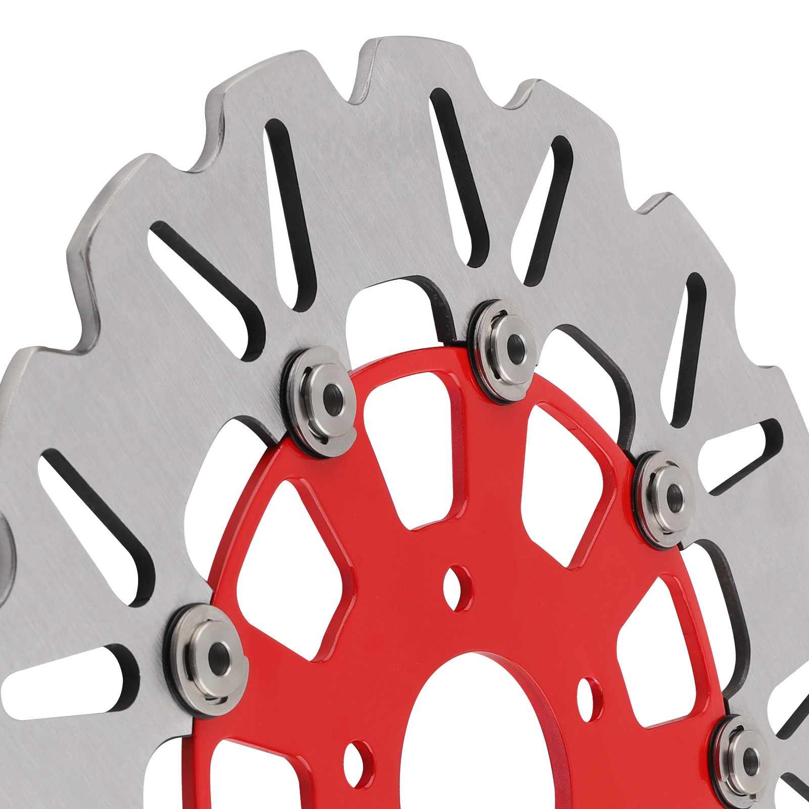 11.8in Front Floating Brake Rotors for Harley-Davidson Touring Softail Dyna Red