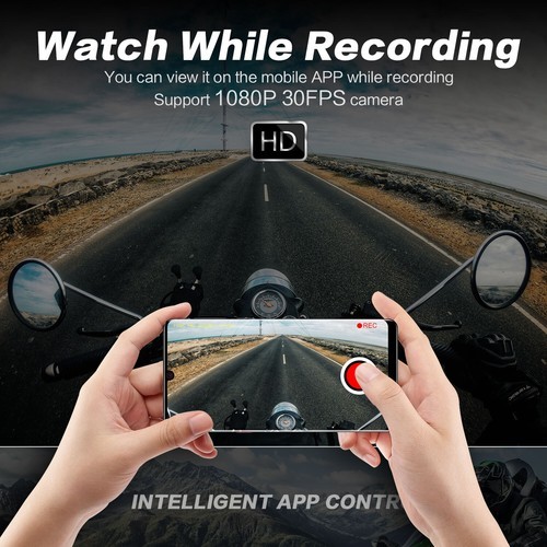 BT Fodsports FX30C Pro Motorcycle Intercom Bluetooth 5.4 Helmet Headset 1080P FM