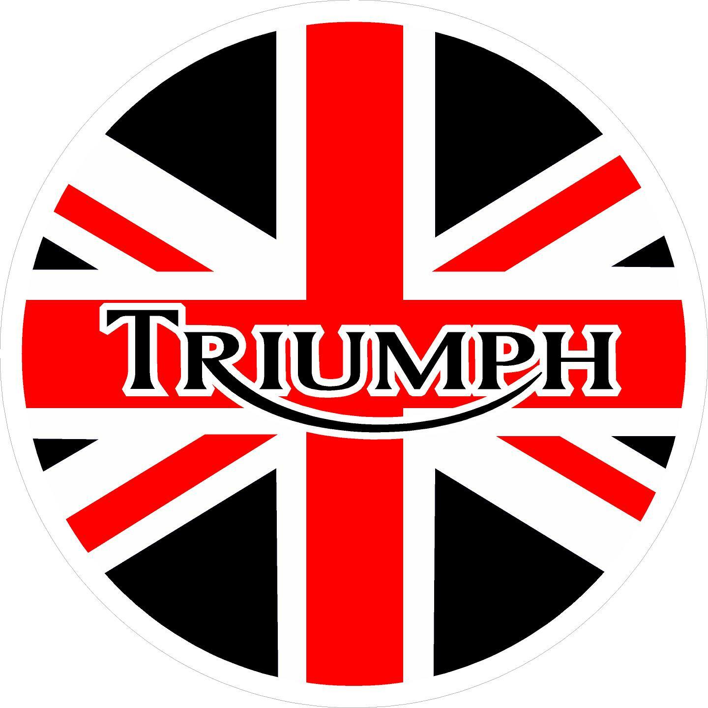 #2622 (1) 3.75″ Triumph UK Union Jack Flag Decal Sticker Laminated