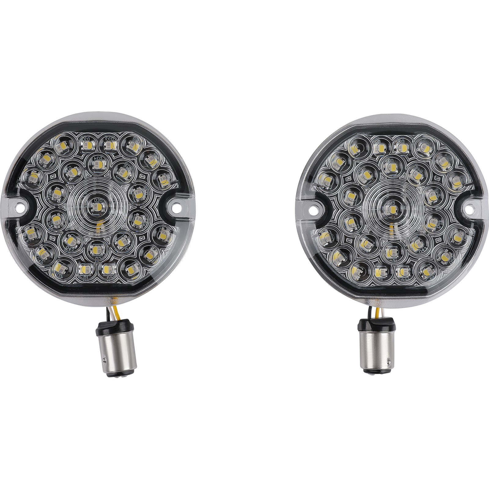 3-1/4″ Front 1157 LED Turn Signals Blinkers For Harley Road King Classic Touring