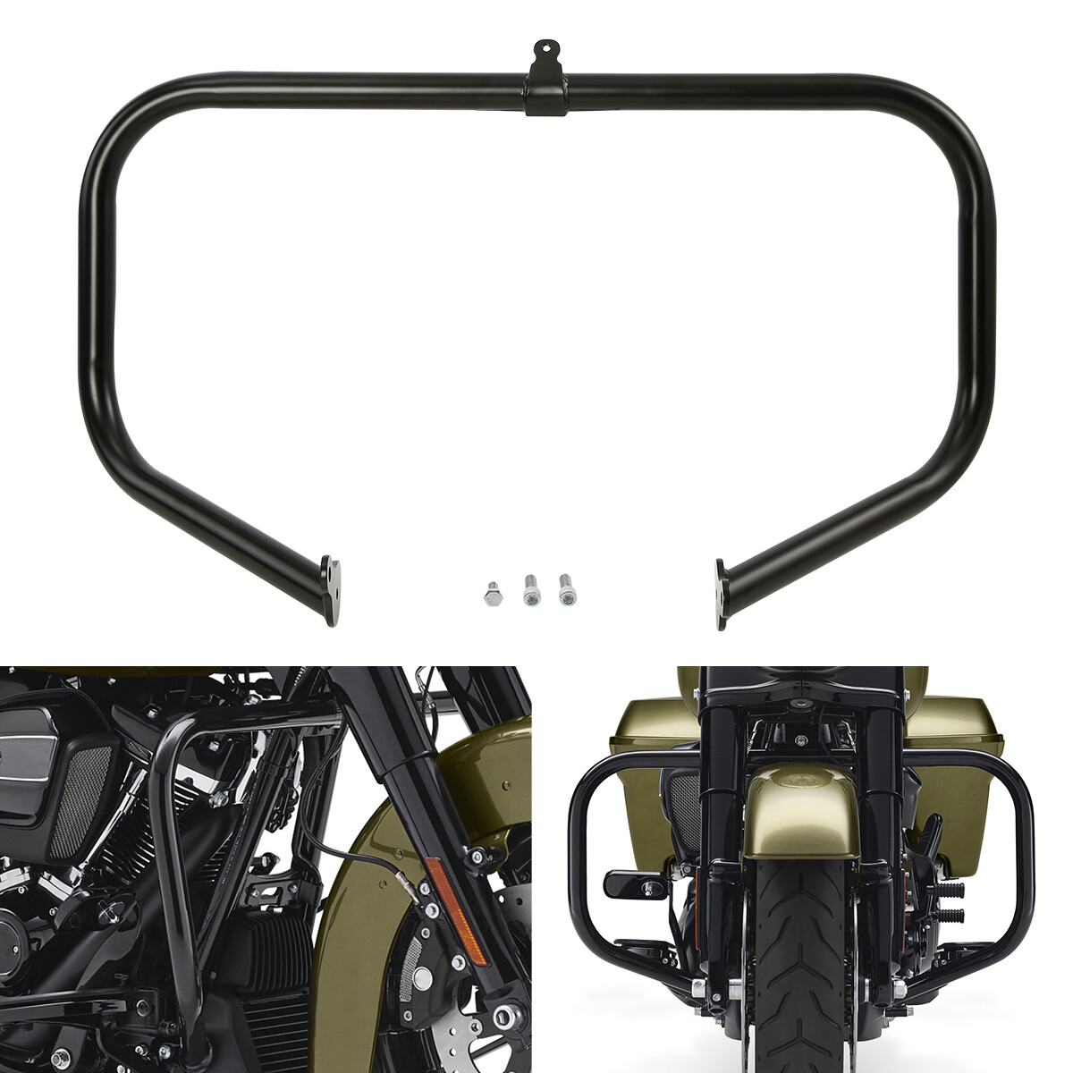 6.5″ Lower Vented Leg + Crash Bar Fits For Harley Electra Glide 14-23 Wicked Red