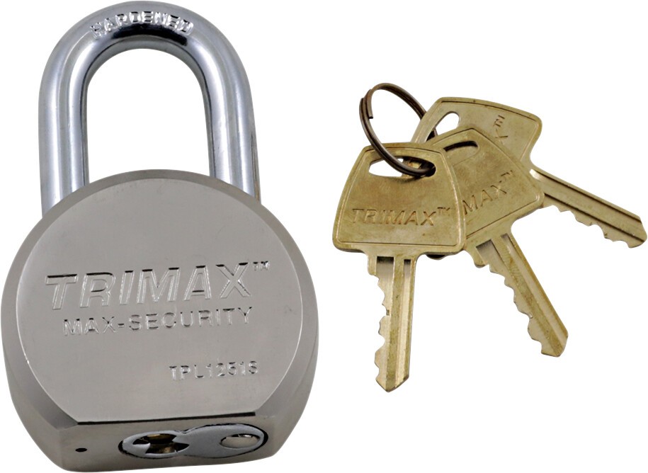 Trimax Maximum Security Padlock 64mm Round Body 1.25in x 11mm Shackle Rekeyable
