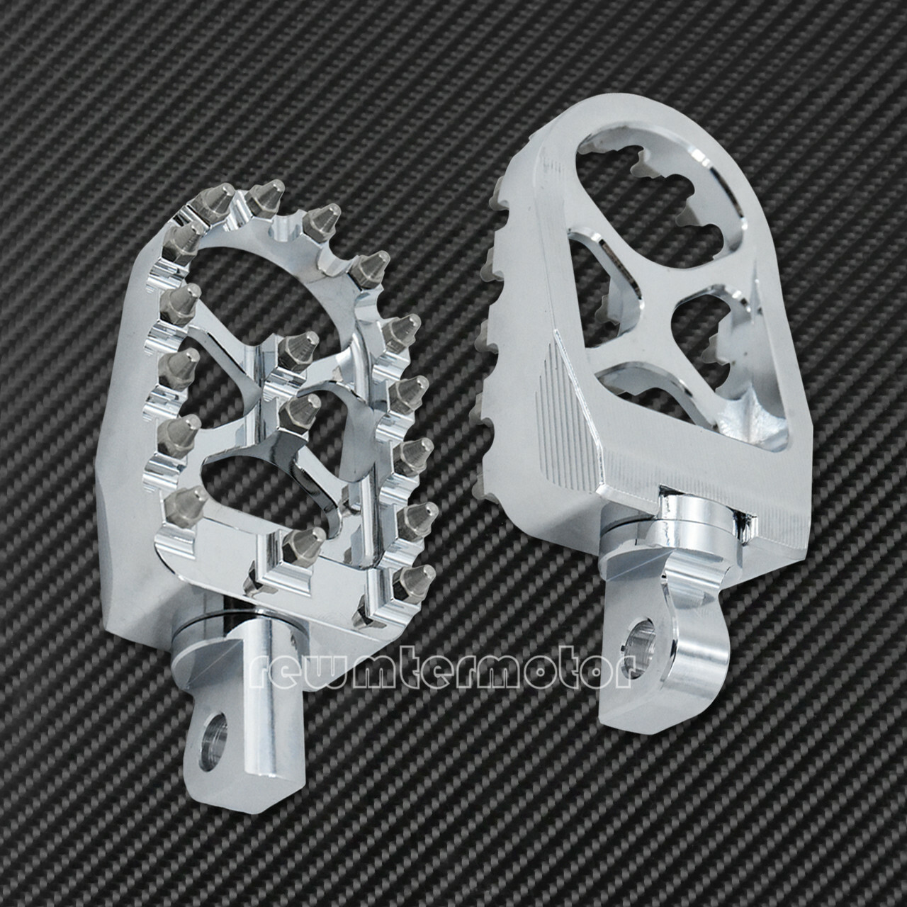 CNC Chrome Wide Foot Peg Rests Fit For Harley Sportster XL Dyna Touring Bobber