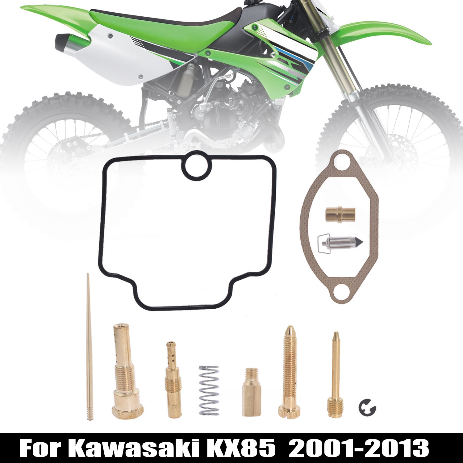 For Kawasaki KX85 KX 85 Fits 2001-2013 Carburetor Rebuild Kit Carb Repair Kit