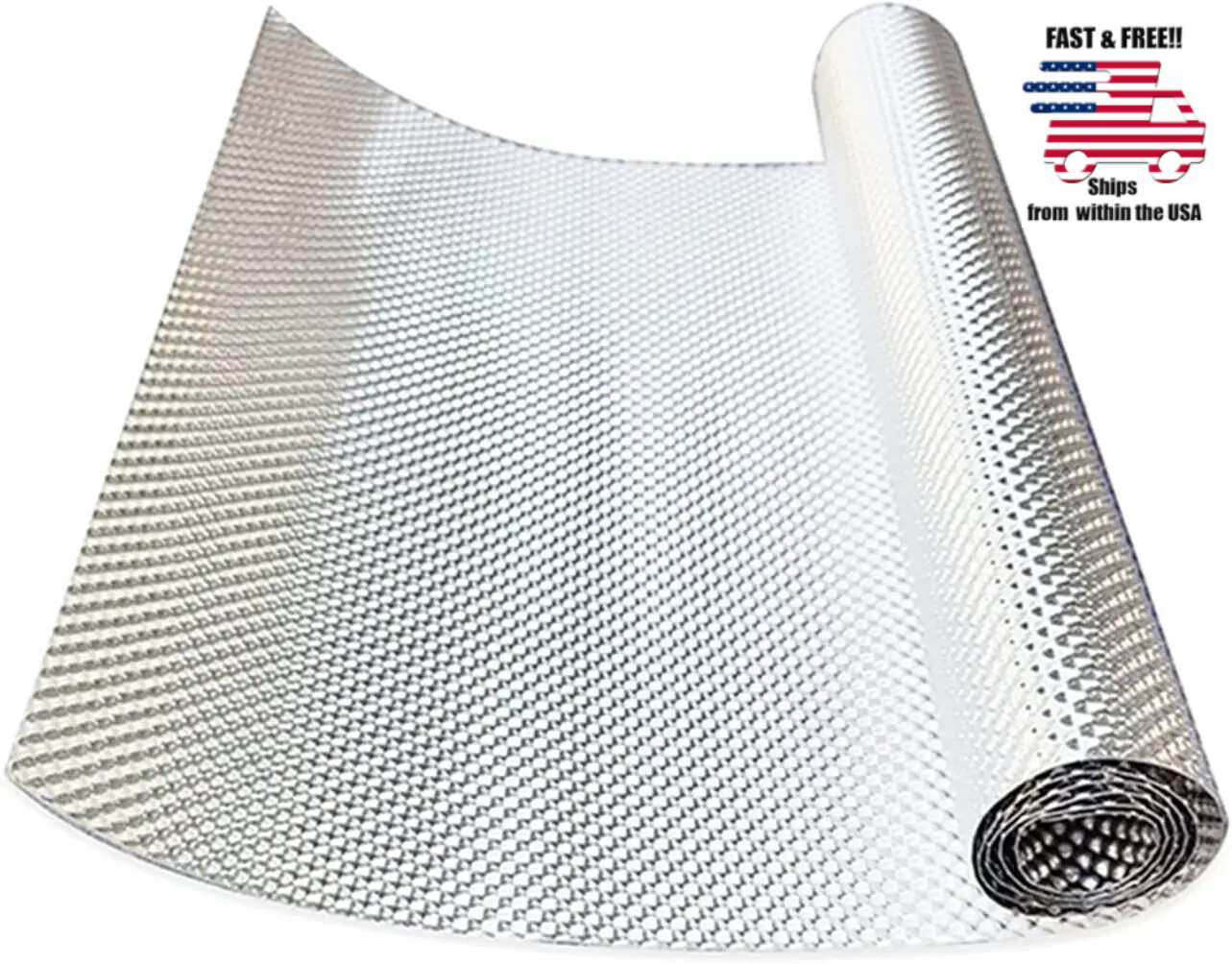 Exhaust Heat Shield Mat Insulation Embossed Aluminum Material Reduce Radiant
