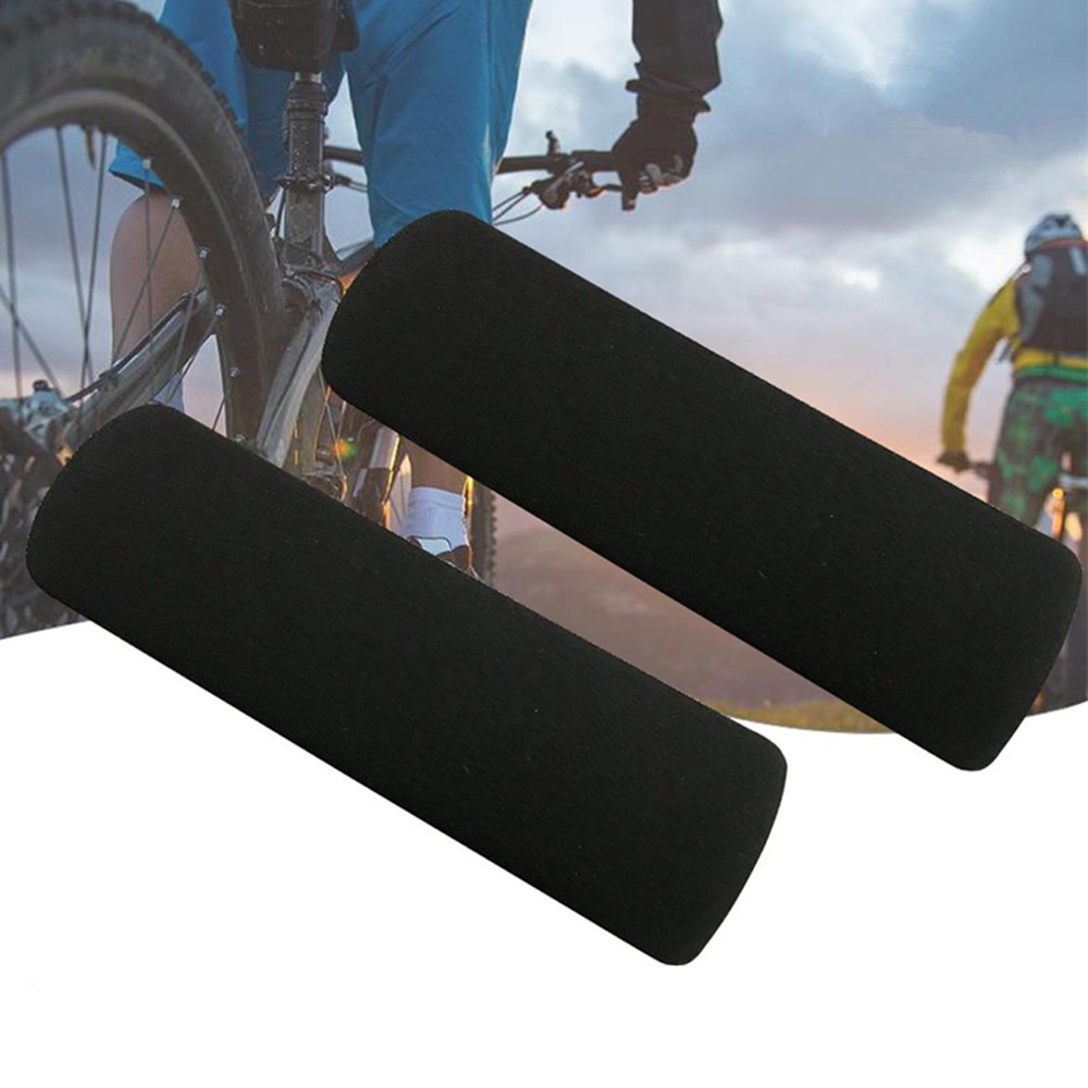 2x Motorcycle Foam Comfort Handlebar Grip Covers Protector Black