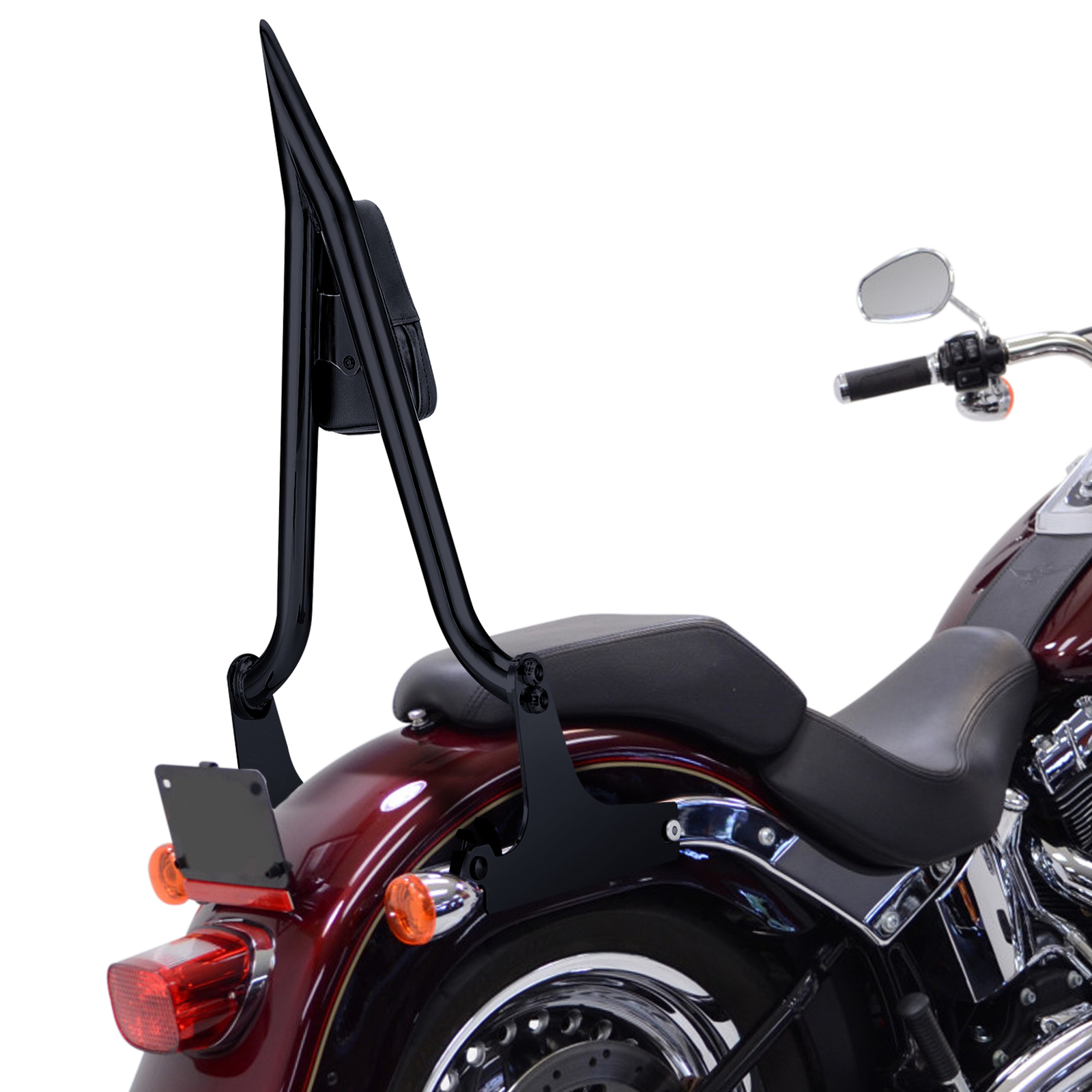 24″ Tall Passenger Backrest Sissy Bar For Harley Softail Cross Bones 2006-2017