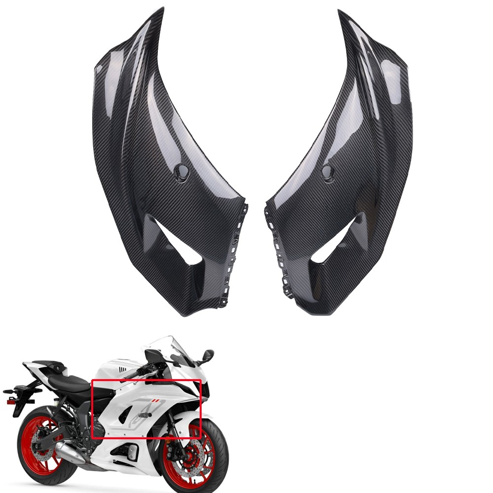 FTD Carbon Fiber 2022-2025 Yamaha YZF R7 Front Upper Side Panels Fairing
