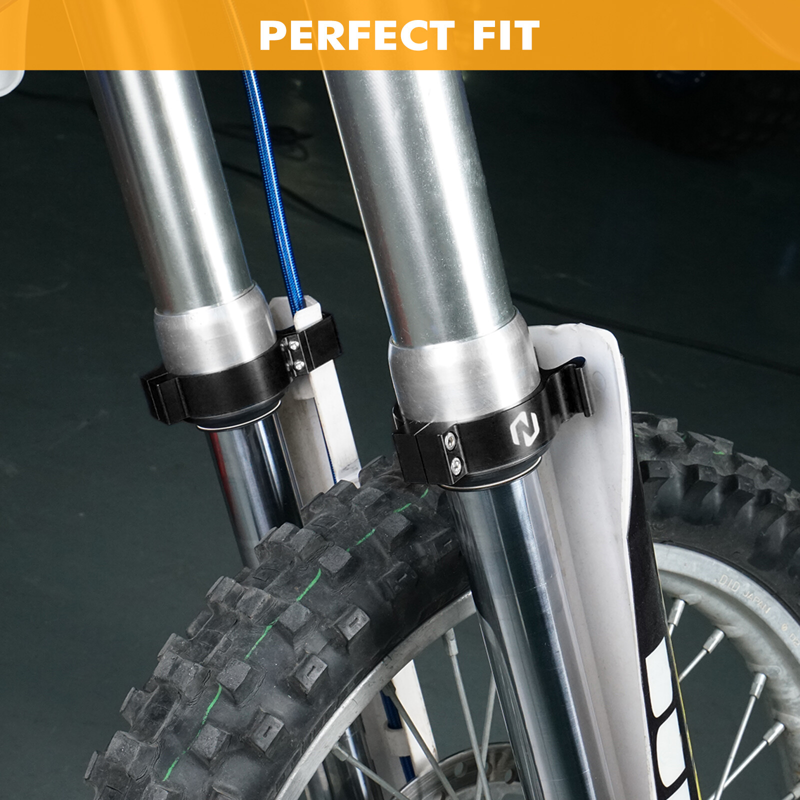 NICECNC Front Fork Guard Guides Clamp For Yamaha YZ85 2002-2018 YZ80 1993-2001