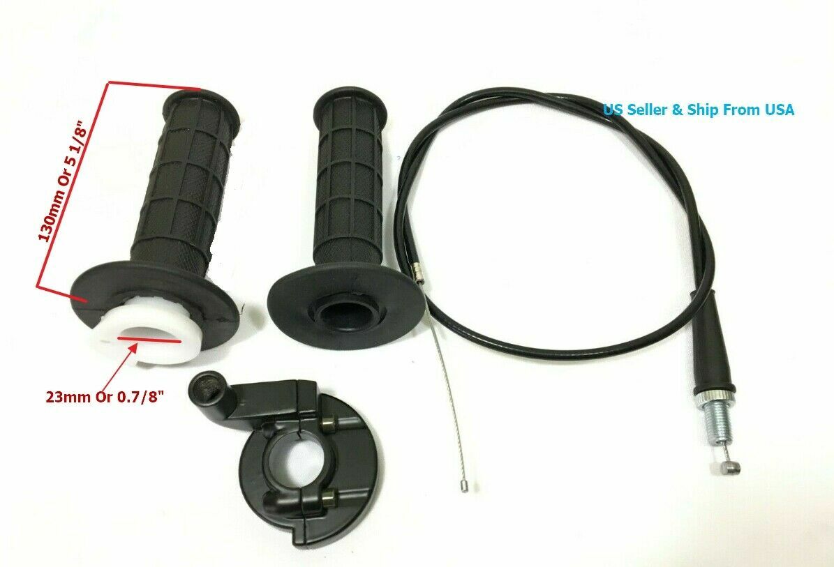 Handle Grip Bar & Throttle Cable For Handa CRF70F 2004-2012 XR70R 1997-2003