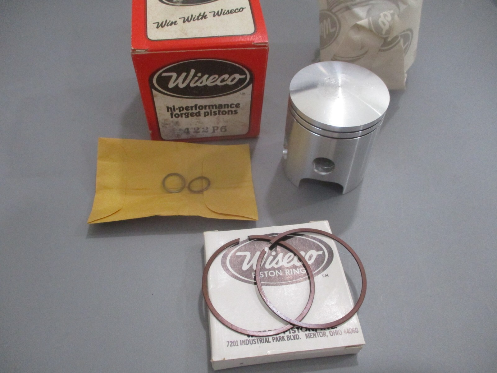Vintage Wiseco Yamaha Piston 0.60 Rings & Circlips 1976-1980 YZ80 422P6
