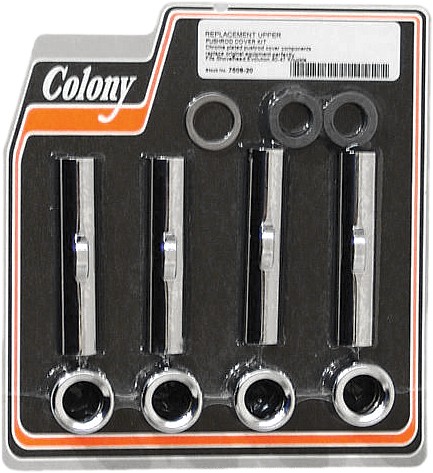 Colony Upper Pushrod Cover Set Chrome Plated Big Twin ’40-’99