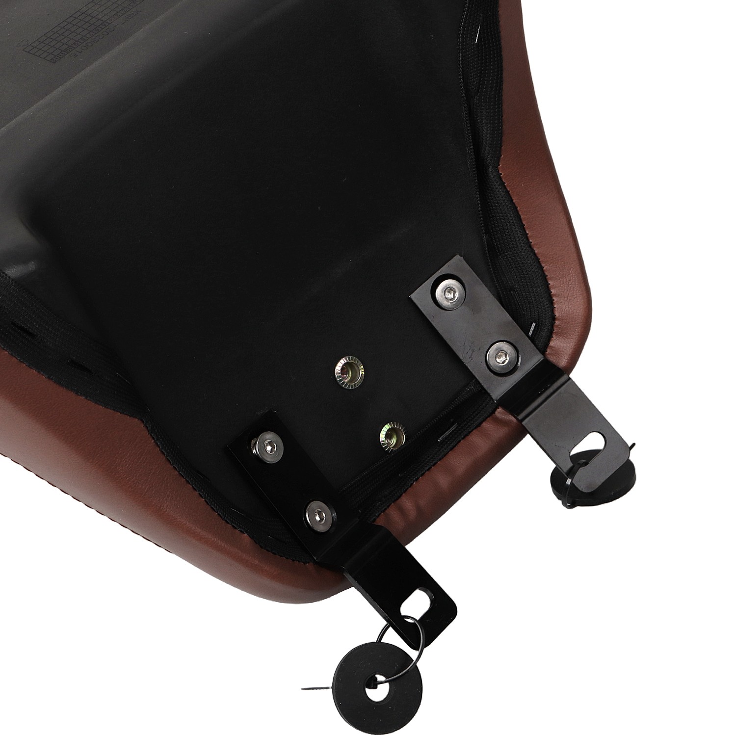Diamond Brown Synthetic Leather + Ultra-Foam Solo Driver Seat For Harley Softail