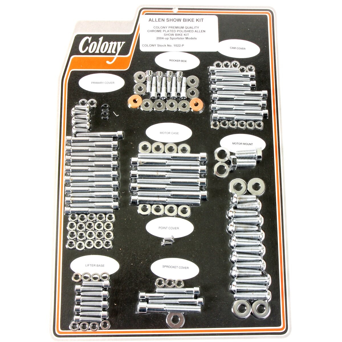 Colony Chrome Polished Allen Show Bike Bolt Kit – 1022-P