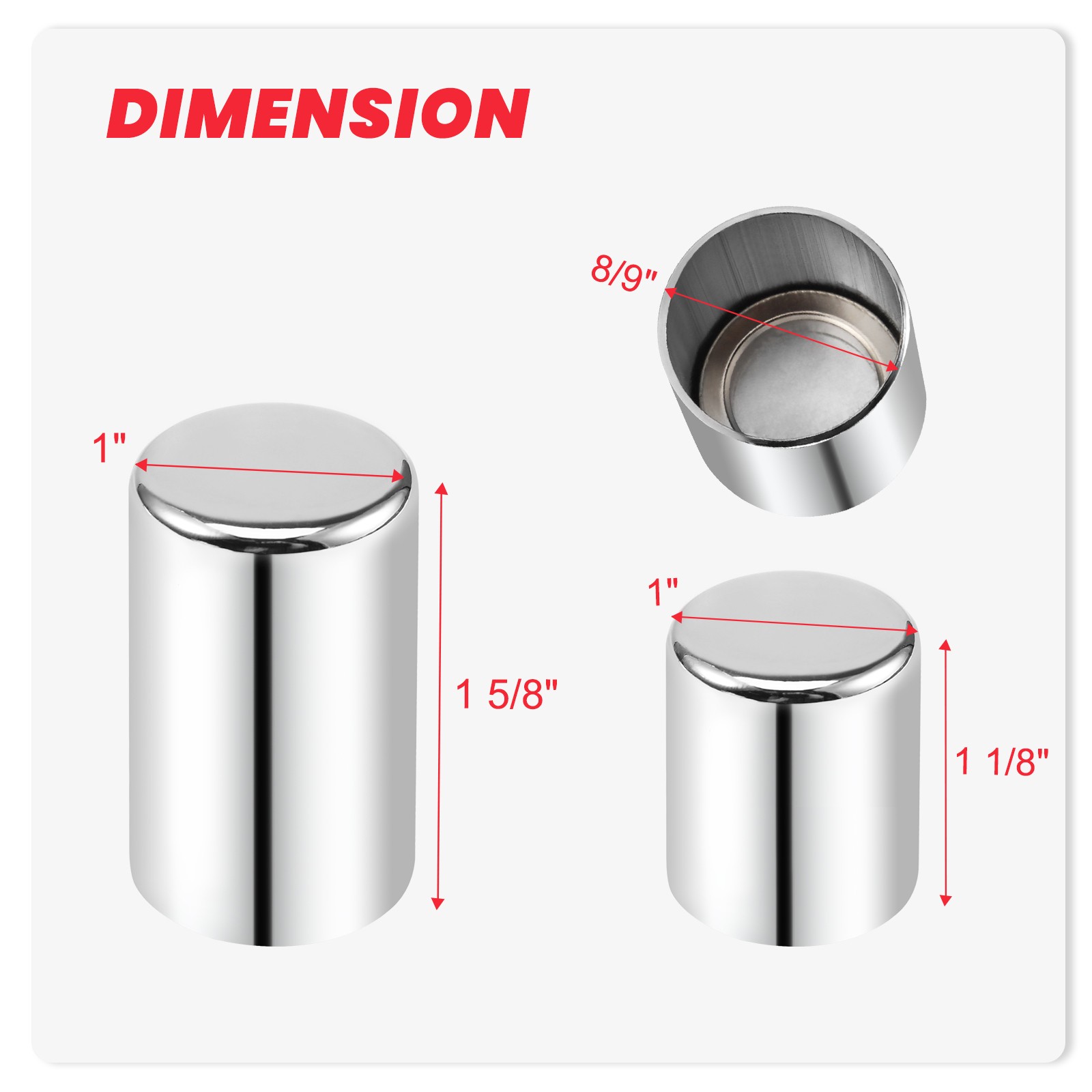 4X Docking Hardware Kit Magnet Cover Caps for Harley Touring Road King 2009-2026