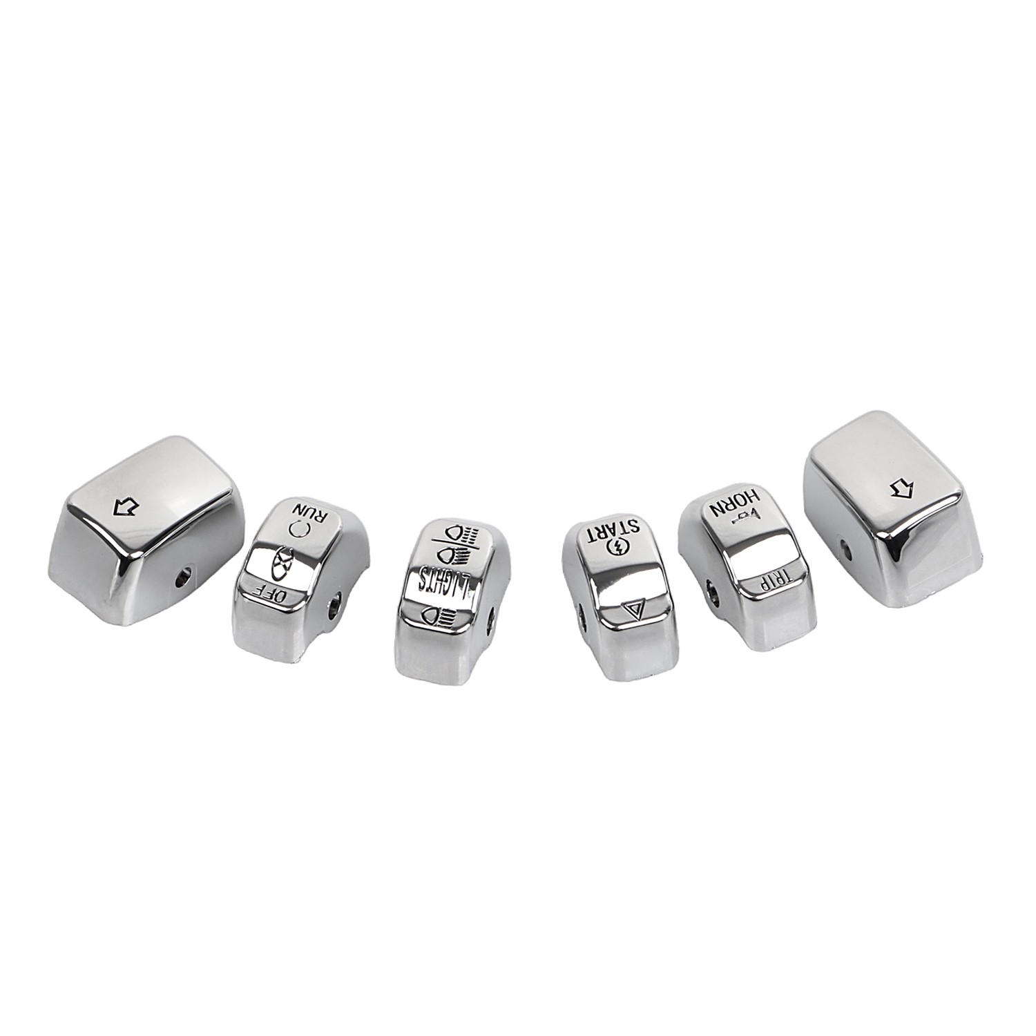 Chrome ABS Switch Housing Button Cap For Harley Softail Dyna Fat Bob Low Rider