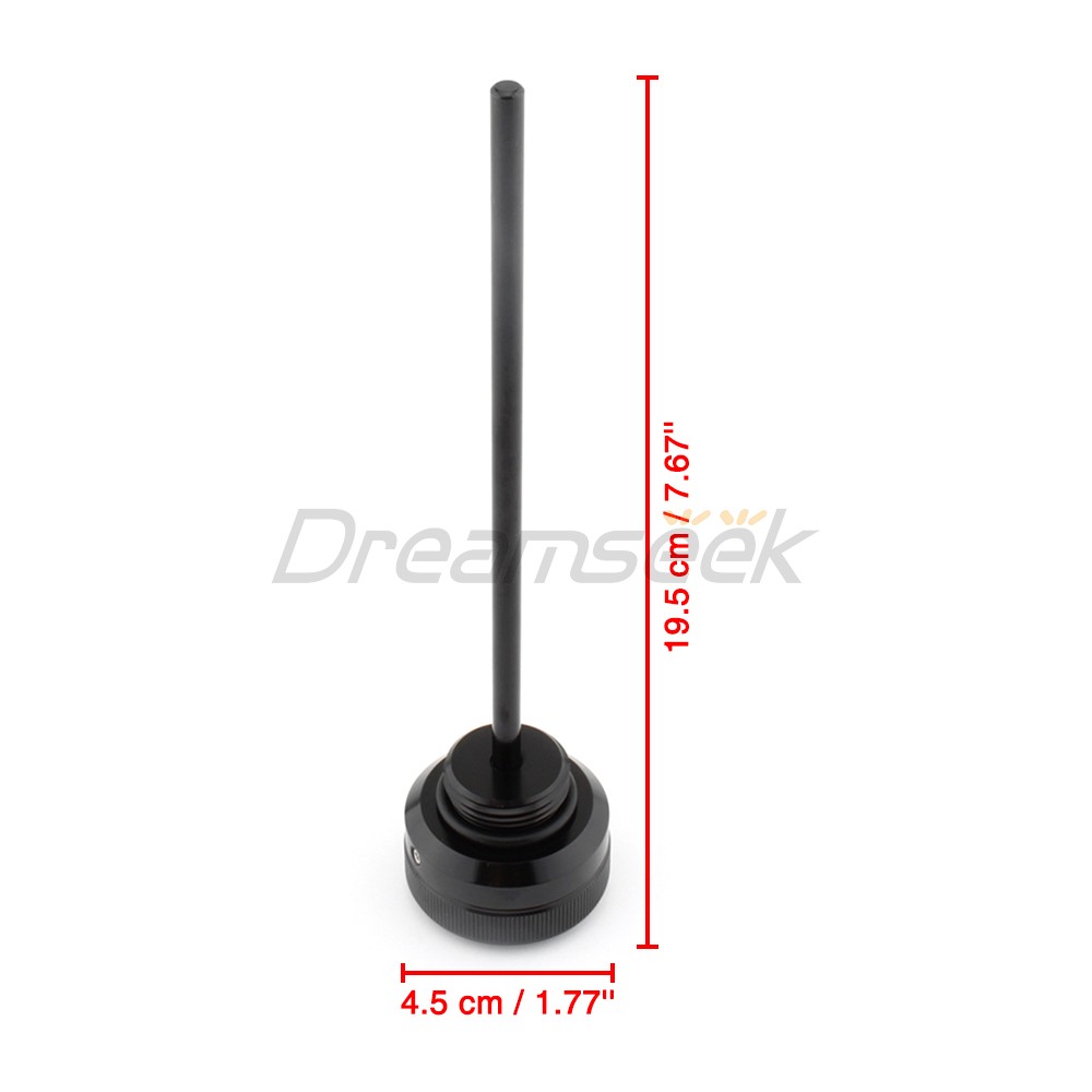 Black Oil Tank Fill Plug for Harley VRSCA VRSCB VRSCD Dipstick Transmission Alu