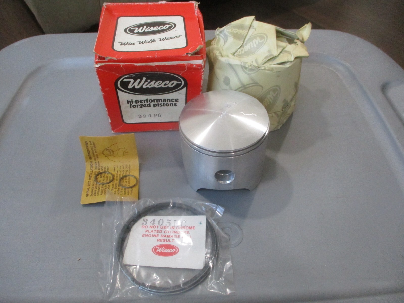 Vintage Wiseco Yamaha Piston 0.60 Rings & Circlips 1976-1978 YZ400 394P6