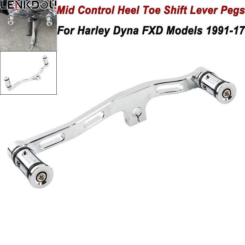 Heel Toe Shift Lever Shifter Pegs Mid Control For Harley Dyna Street Bob Fat Bob