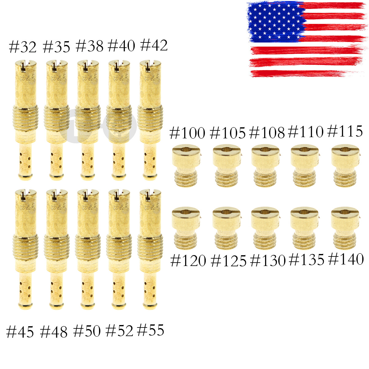 10pcs Carburetor Main Jet &10pcs Set Slow/Pilot Jet For PWK OKO CVK QMB139 CVK