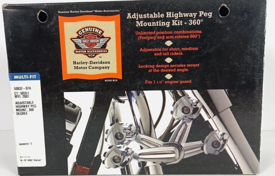HARLEY-DAVIDSON 360 DEGREE ADJUSTABLE HIGHWAY PEG MOUNTS