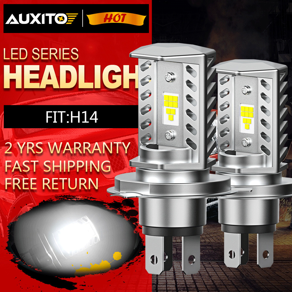 AUXITO H4 CSP LED Bulb 6500K White Hi/Low Beam Motorcycle Headlight High Power