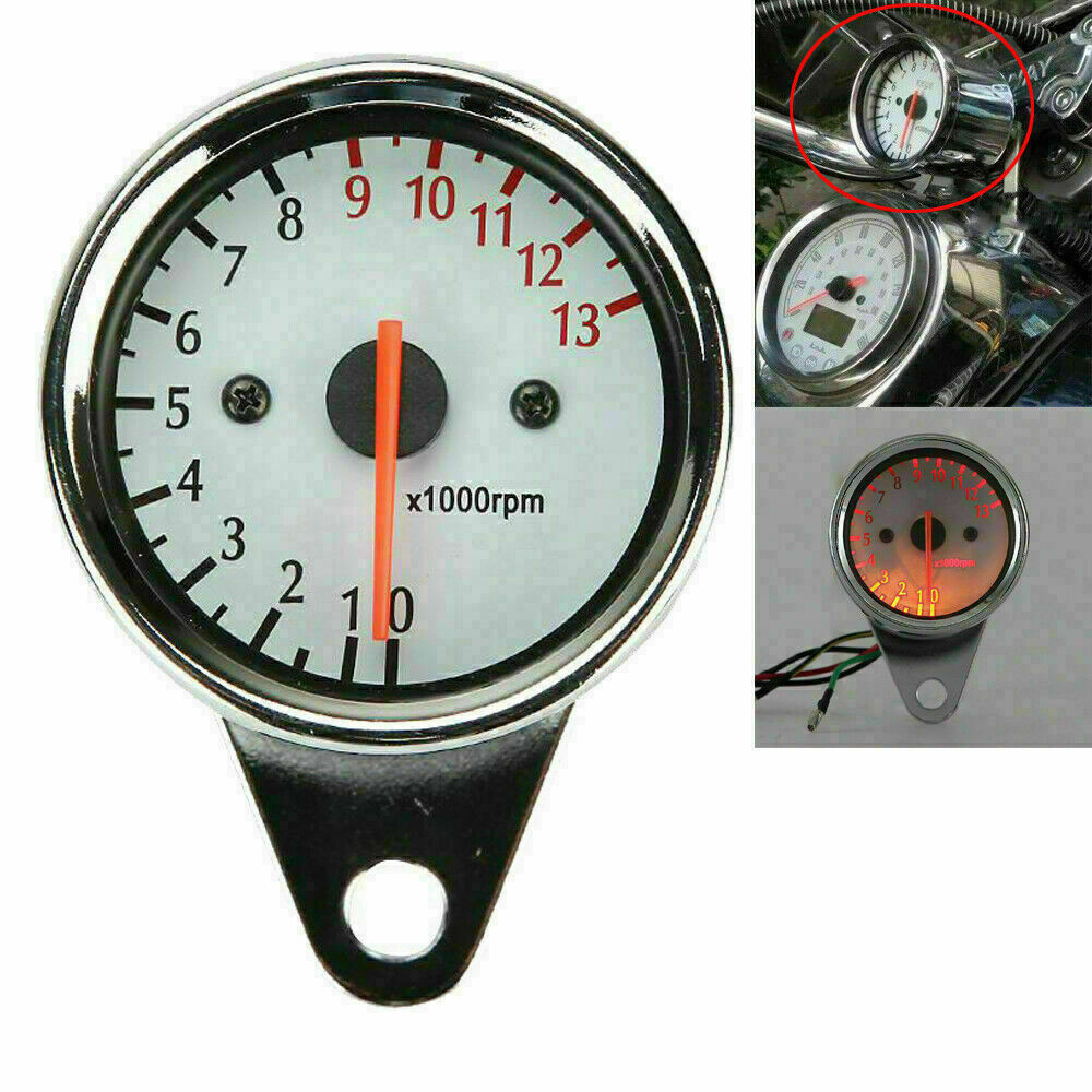 Motorcycle Tachometer with Multi-Color LED Backlight Customization