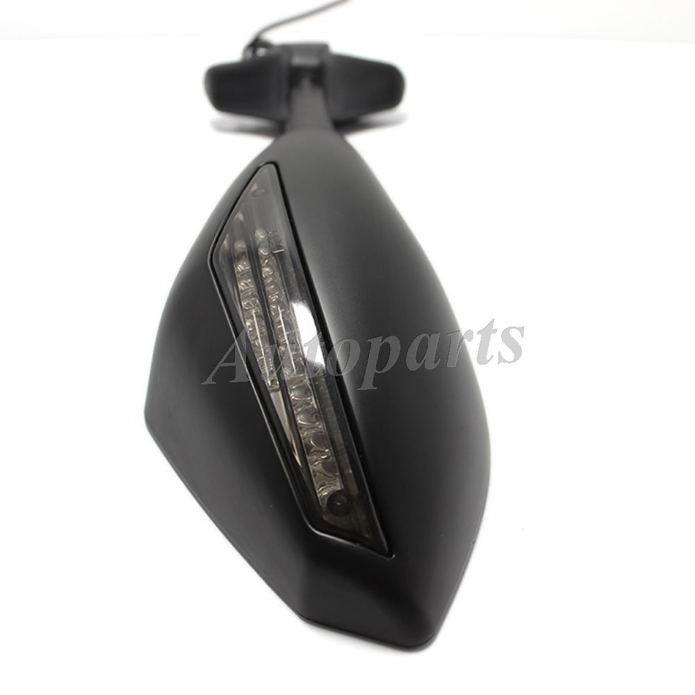 Matt black LED Turn Signal Integrated Mirrors for Suzuki GSX-R 600 750 2001-2003